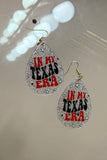 In My Texas Era Glitter Teardrop Earrings