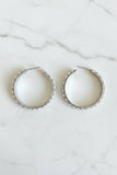 Pearl Luxe Sparkle Hoop Earrings