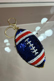 Texans Game Day Football Beaded Keychain