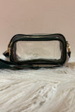 Chic Clear Double-Zip Crossbody Bag