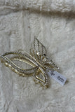 Golden Rhinestone Butterfly Glam Hair Clip