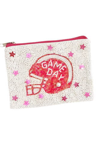 Game Day Beaded Coin Purse