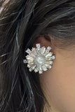 Pearl Sunburst Stud Earrings