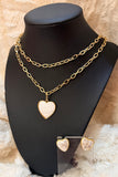 Sweetheart Pearl Glow Necklace & Earring Set