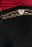 Rodeo Sweetheart Heart Buckle Belt