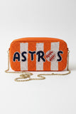 Astros Striped Beaded Game Day Crossbody Bag