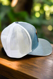 Leather Patch Trucker Hat Gray - S2S Outfitters