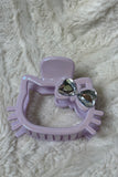 Sparkle Kitty Bow Hair Claw Clip