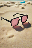 Retro Color-Tinted Aviator Sunglasses