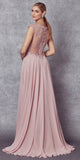 Juliet 585 A-Line Gown Cap Sleeve Empire Waist Full Length