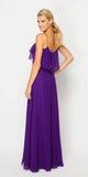Juliet 591 Long Bridesmaid Dress Ruffled Bodice