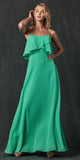 Juliet 591 Long Bridesmaid Dress Ruffled Bodice