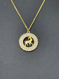 Zodiac Symbol Gold Dipped Necklace