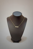 Mama Luxe Crystal Script Necklace
