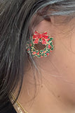 Christmas Wreath Stud Earrings