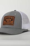 Leather Patch Trucker Hat Gray - S2S Outfitters