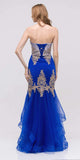 CLEARANCE - Eureka 6009 Strapless Embroidered Gown Layered Skirt (Size XL)