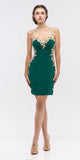 CLEARANCE - Eureka 6016 Lace Applique Sweetheart Short Cocktail Dress (Size XS)