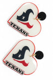 A Texans Kind of Love Inspired Dangle Statement Earrings