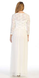 CLEARANCE - Celavie 6305L Three-Quarter Length Lace Sleeve Dress A-line (Size M)