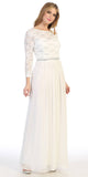 CLEARANCE - Celavie 6305L Three-Quarter Length Lace Sleeve Dress A-line (Size M)