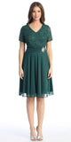 CLEARANCE - Celavie 6320S Knee Length Dress With Short Sleeves (Size L)
