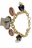 Game Day Glam Texans Charm Bracelet