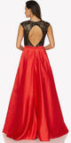 Juliet 661 Sleeveless Floor Length A-line Dress Keyhole Back