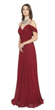 Juliet 676 Cold-Shoulder Formal A-line Dress