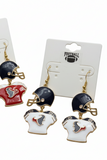 Texans Game Day Helmet & Jersey Drop Earrings