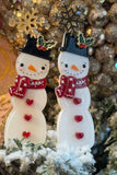 Mr. Snowman Acrylic Earrings