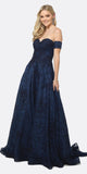 Juliet 692 Long Embroidered Lace Ball Gown Dress With Arm Band