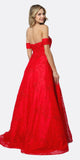 Juliet 692 Long Embroidered Lace Ball Gown Dress With Arm Band