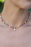 Multicolor Heart Necklace