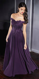 Cinderella Divine 7258W Off The Shoulder Long  Gown