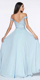 Cinderella Divine 7258W Off The Shoulder Long  Gown
