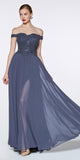 Cinderella Divine 7258W Off The Shoulder Long  Gown