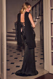 Ladivine 7437 Satin Two Piece Fitted Gown