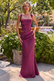 Ladivine 7437 Satin Two Piece Fitted Gown