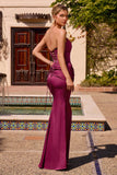 Ladivine 7438 Strapless Long Fitted Satin Two Piece Gown