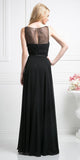 Cinderella Divine 7458 Illusion Sweetheart Long Chiffon Dress