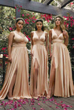 Cinderella Divine 7469W Long Formal A-Line Satin Dress