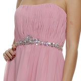 Juliet 747 Asymmetrical Strapless Ruched Bodice Dress
