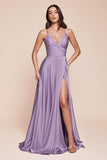 Cinderella Divine 7485C Sweetheart Neckline Soft Satin A-Line Formal Dress