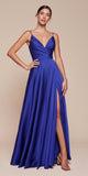 Ladivine 7485 Long Sweetheart Soft Satin A-Line Formal Dress