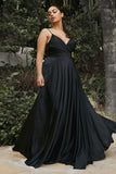 Ladivine 7485 Long Sweetheart Soft Satin A-Line Formal Dress