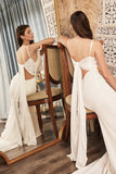 Cinderella Divine 7487W Fitted Satin Dress Cowl Neckline Open Tie Back