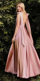 Cinderella Divine 7490 Long Soft Satin A-Line Dress