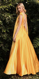 Cinderella Divine 7490 Long Soft Satin A-Line Dress