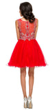 Juliet 749 Poofy A Line Short Dress Tulle Embroidery